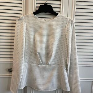 NWT Banana Republic White Polka Dot Women's Top